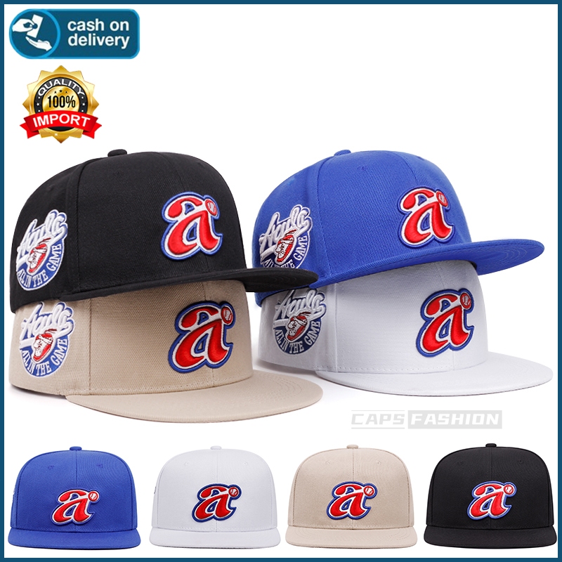 Topi snapback Sulaman huruf A distro fashion baseball caps hat topi visor pria wanita hip hop cap