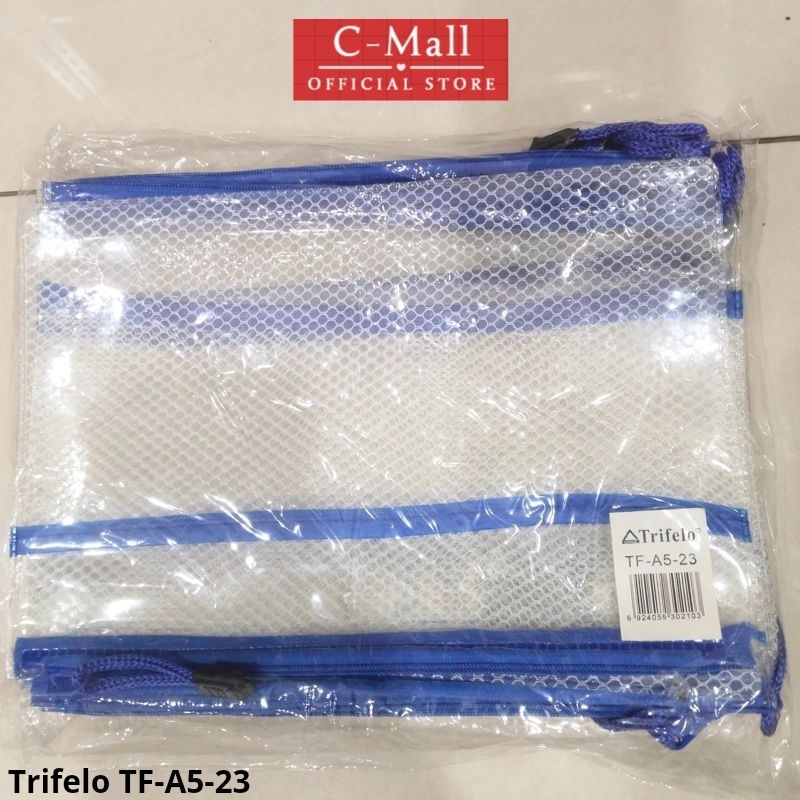 

C-MALL Trifelo Zipper Bag 2 Sap / TF-A5-23 / TF-A4-24 / Map Kantung / Map Plastik Resleting