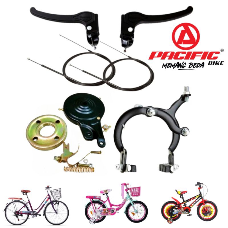 1 set komplit rem sepeda anak kecil 12 16 18 inche ubrake / set rem sepeda anak
