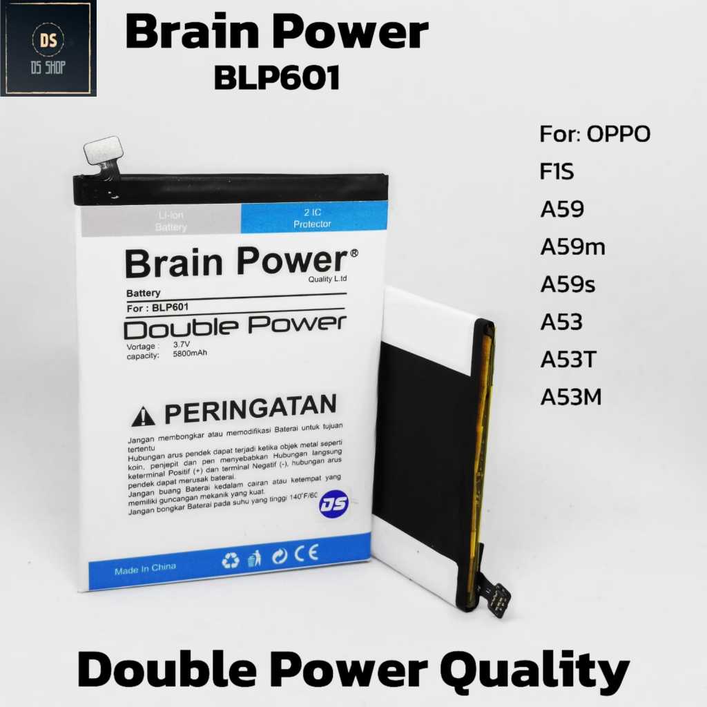 Baterai F1S A53 A59 A59S BLP601 BLP 601 BLP-601 Original DoublePower Batrai Batre HP