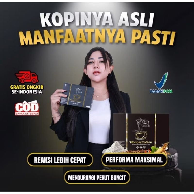 

Terlaris Monceer Coffe Original Herbal 1Box Isi 8 Sachet