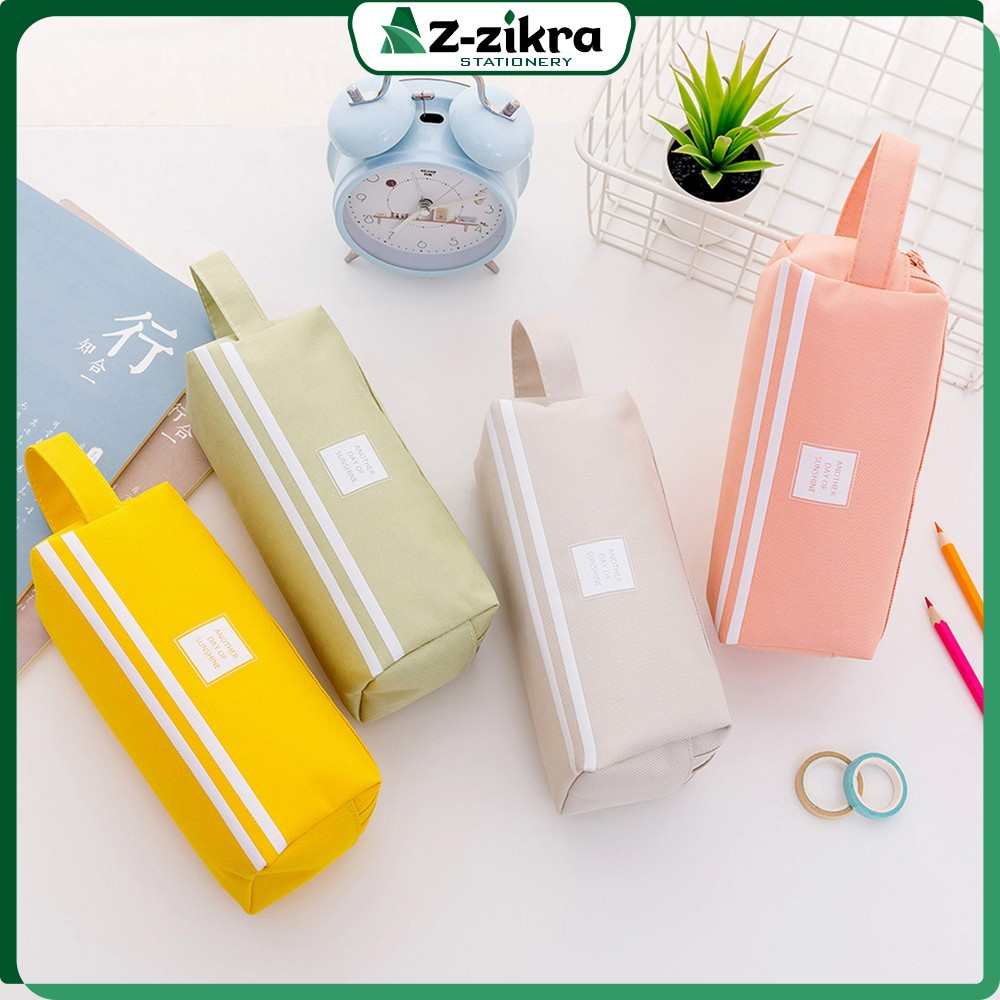 

Kotak Pensil Perlengkapan Sekolah 2 Sisi Dompet Pensil Stationery / Tempat Bolpen Pen Make Up Pouch Kosmetik Travel Az Zikra Stationery A80
