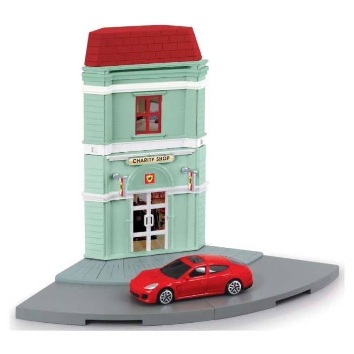 RMZ City Diorama Set European House With Diecast Vehicle Porsche Panamera Turbo