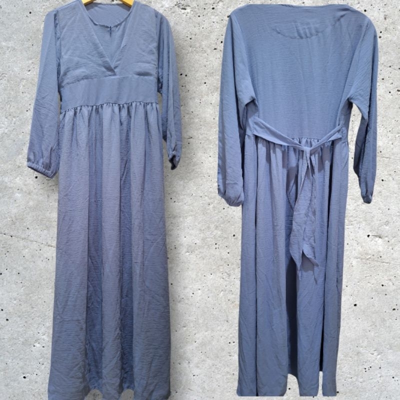 Gamis Biru Muda Krinkle