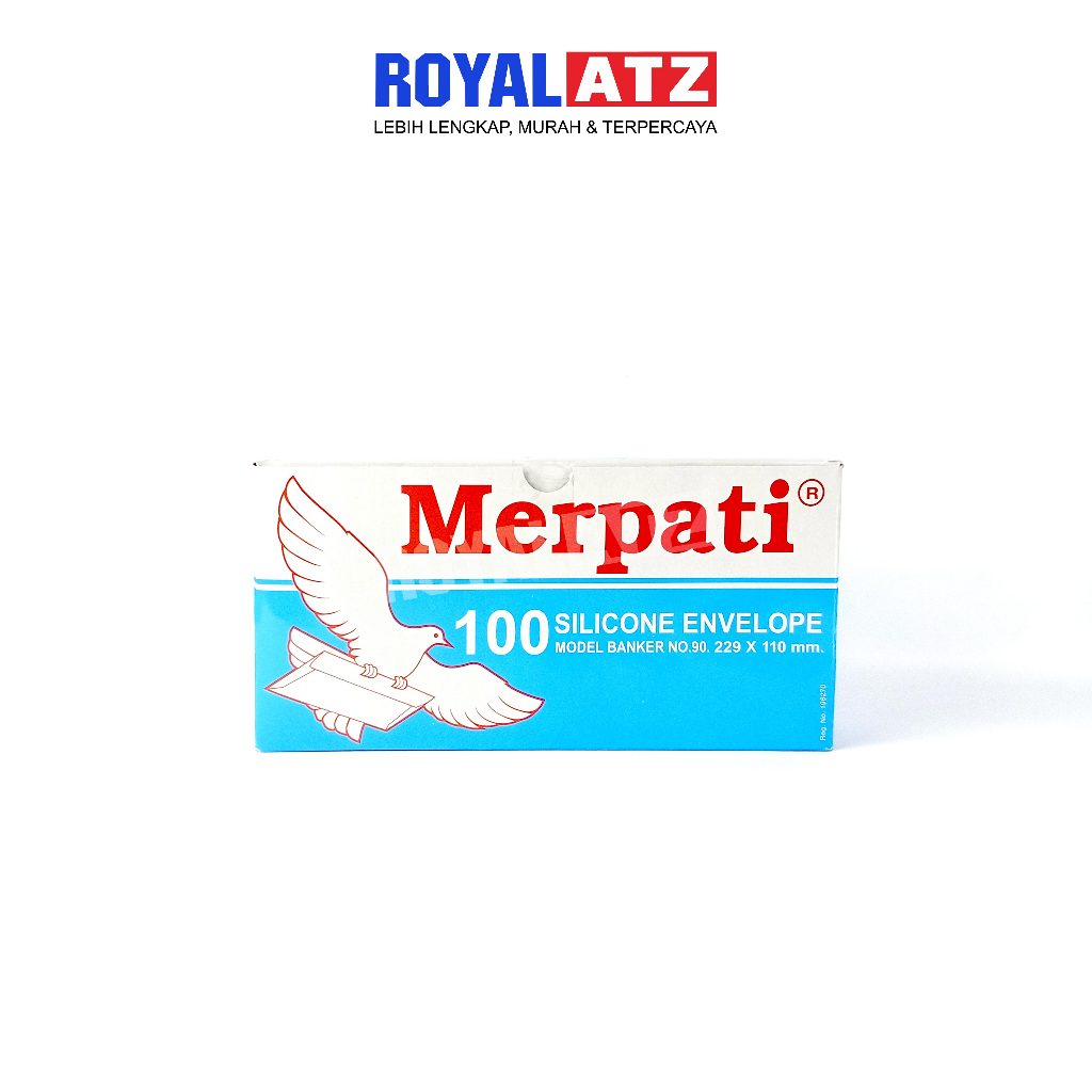 

Amplop Putih Polos Lem Merpati Model Banker No.90 (229 x 110 mm) Isi 100 Pcs