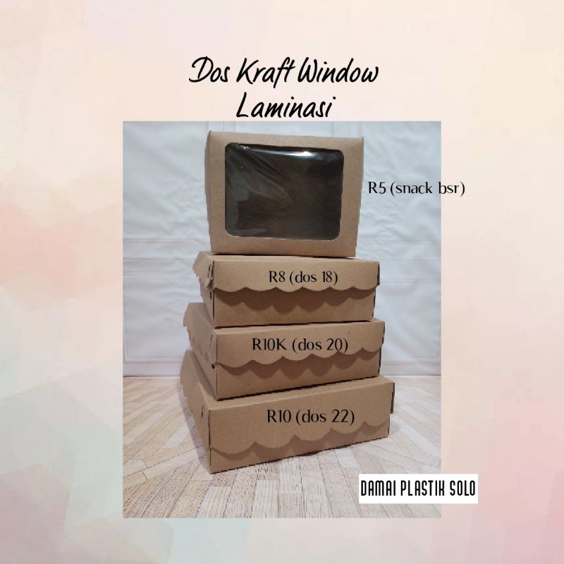 

(5lbr) Dos Kraft Window Laminasi Terusan