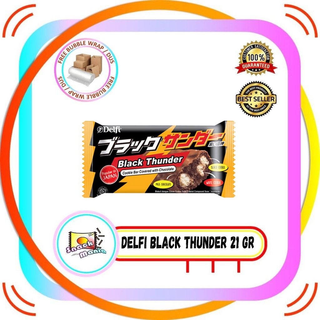 

Delfi Black Thunder Cookie Bar Chocolate 21 gr Coklat