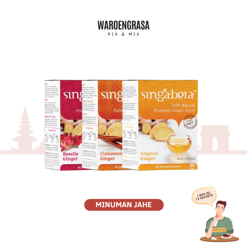

Singabera Premium Ginger Drink - Minuman Sari Jahe - 1 Box @ 12 Sachet