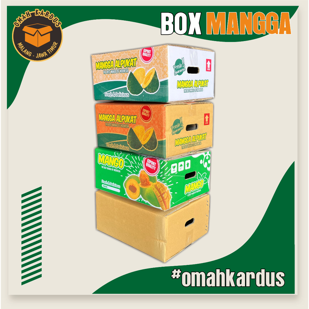 

kardus Box Mangga 34x26x16 cm + sekat isi 12 | Box mango | box Mangga alpukat | Box buah