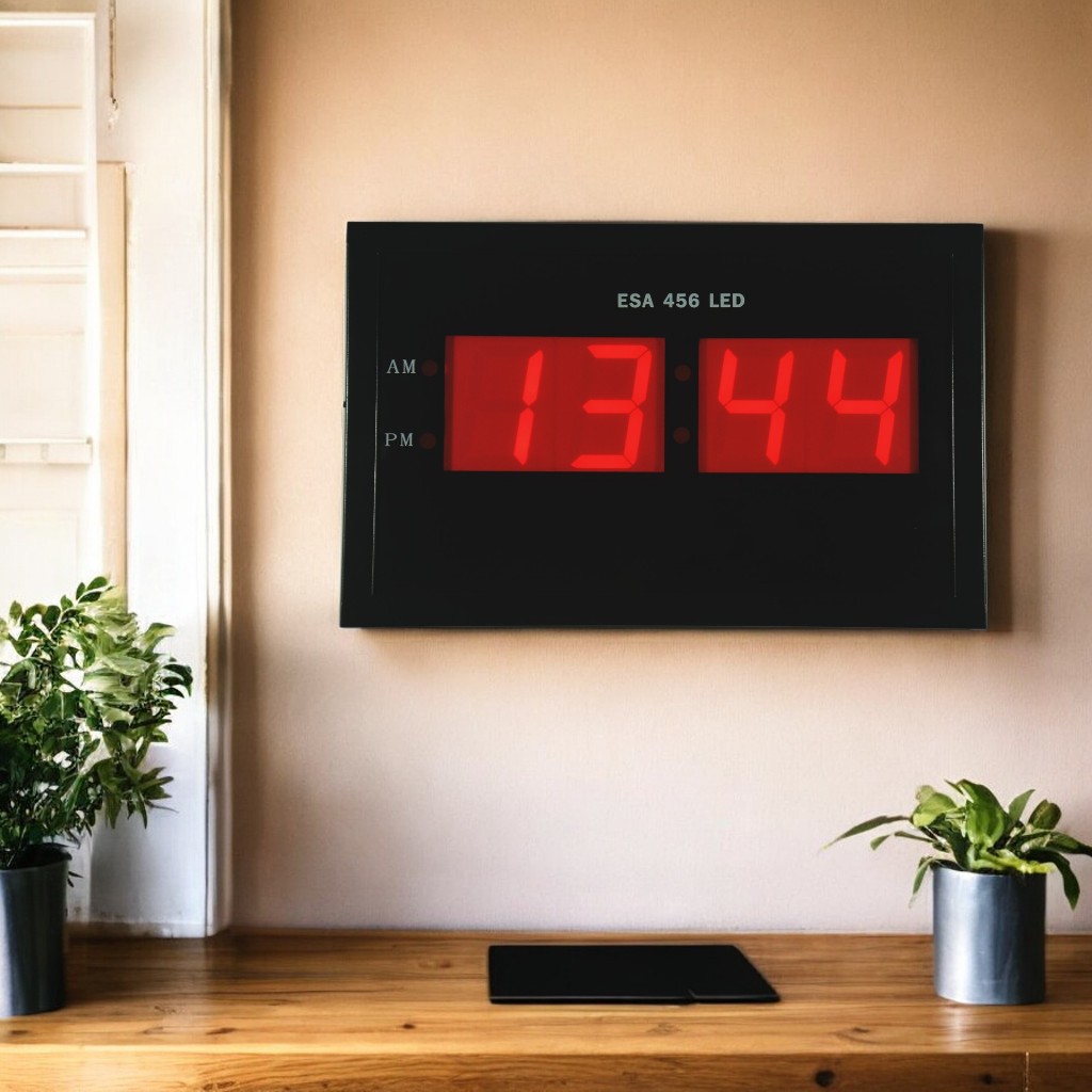 ESA Jam Dinding Digital LED Wall Clock 30cm 456L