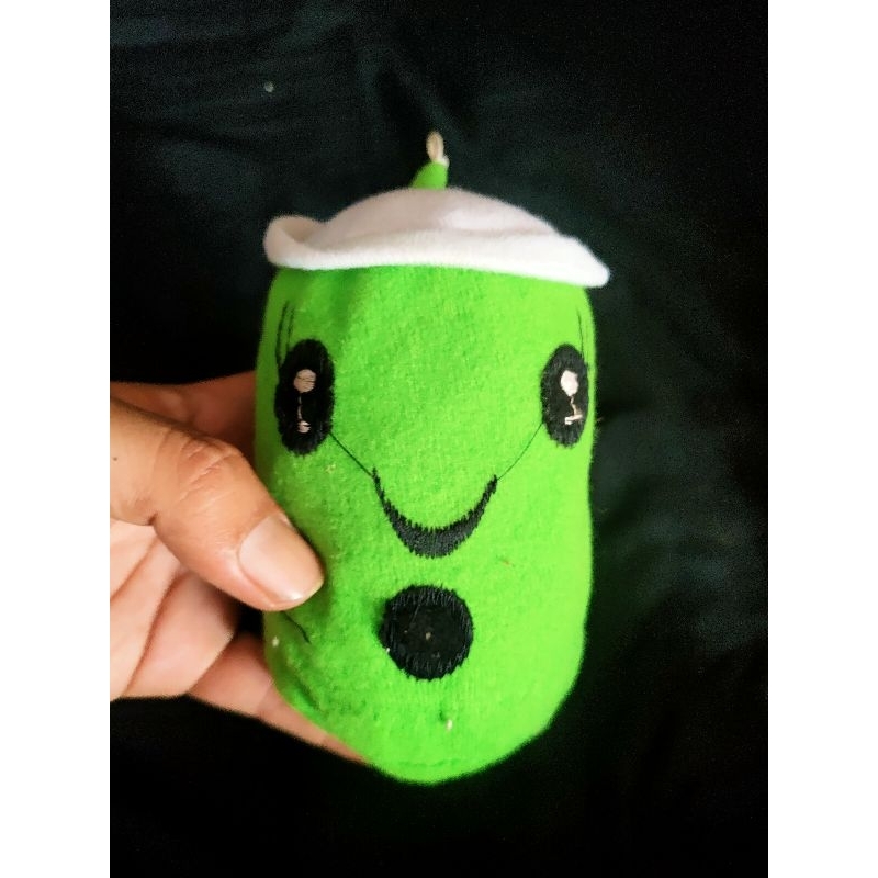 boneka Boba hijau imut halus boneka anak boneka unik boneka lucu mainan anak