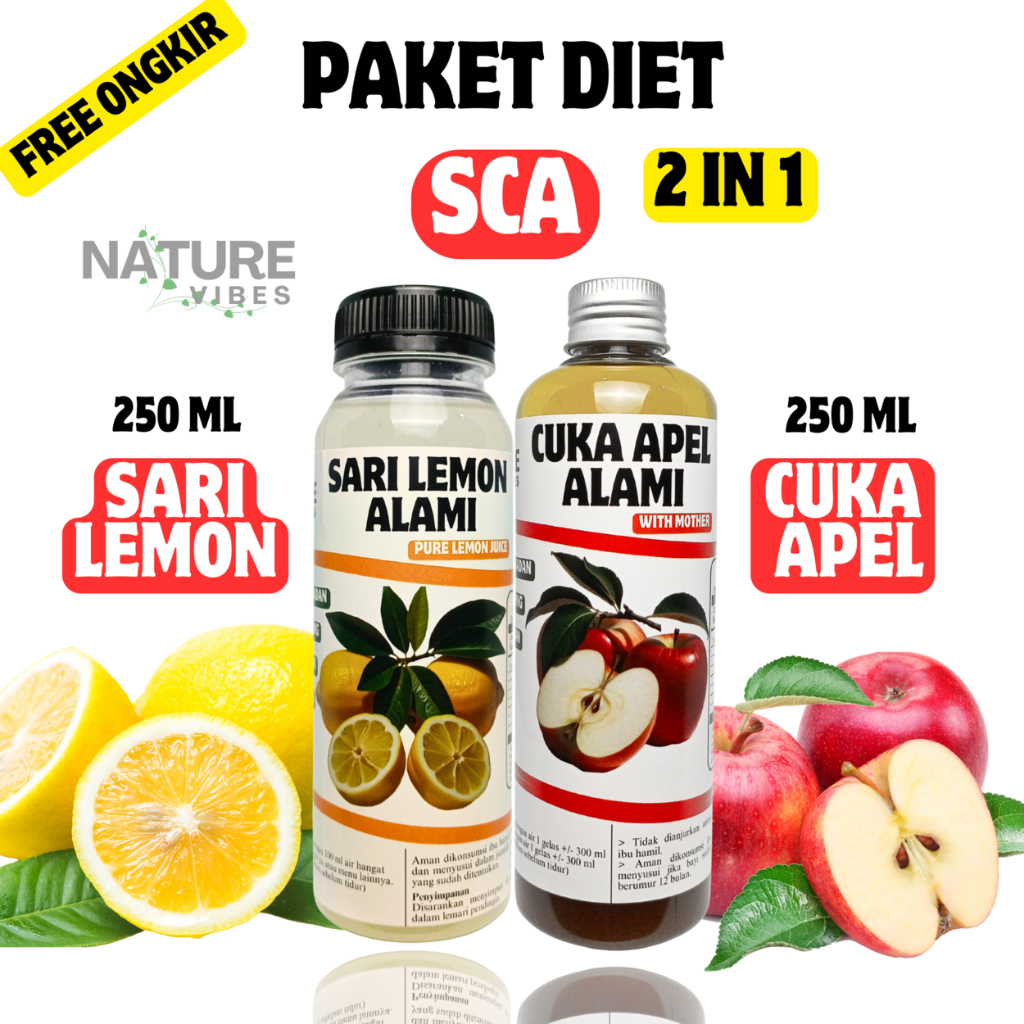 

PAKET DIET 2 IN 1 SCA ( Sari Lemon dan Cuka Apel )