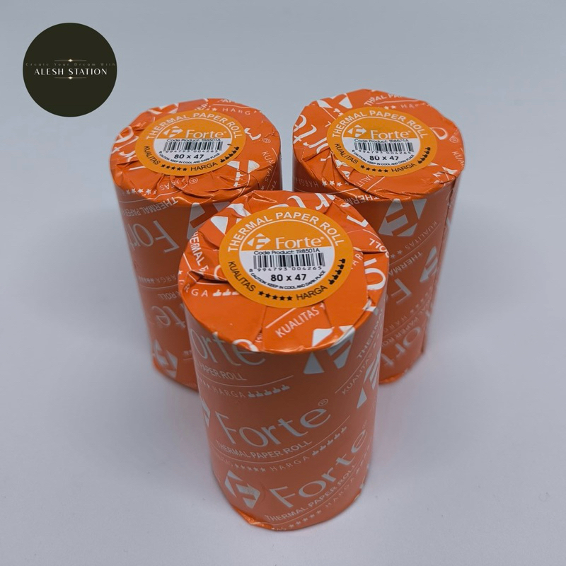 

Kertas Thermal Struk Kasir 80x47mm Forte / EDC Printer