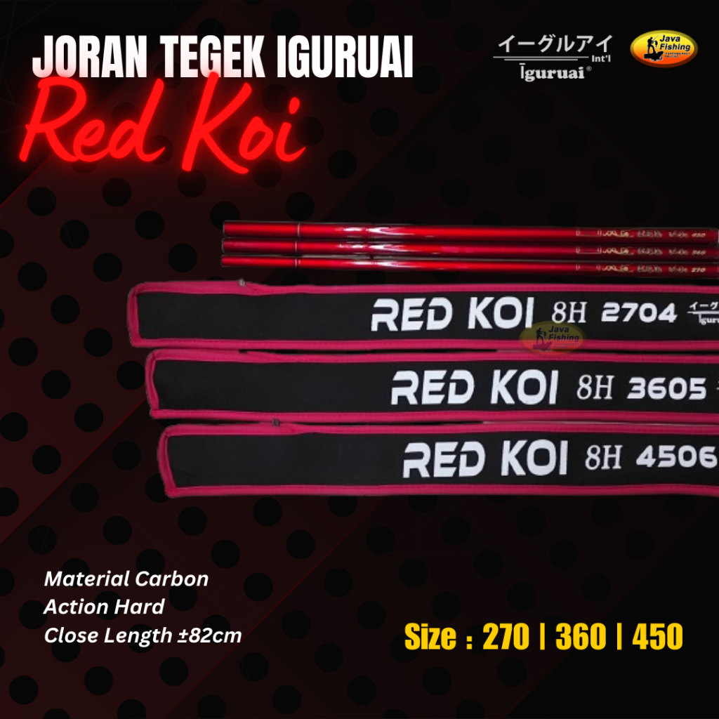 Joran Tegek Pancing IGURUAI RED KOI | Tegek RED KOI