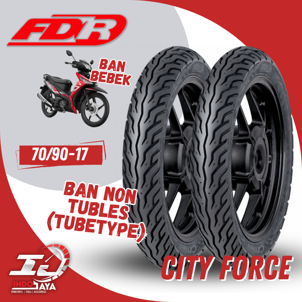 [READY COD] BAN LUAR TUBETYPE FDR CITY FORCE (70/90-17 - 80/90-17) BAN NON TUBLES / NON TUBBLES / BA