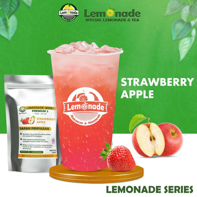 

LEMONADEOFFICIAL - Strawberry Apple 1KG Bubuk Minuman