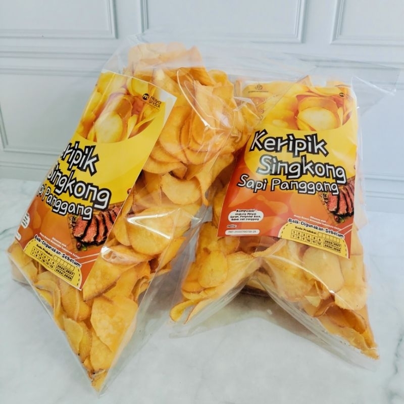 

BEST SELLER!!! KERIPIK SINGKONG RASA SAPI PANGGANG KERIPIK SINGKONG BBQ 200GR