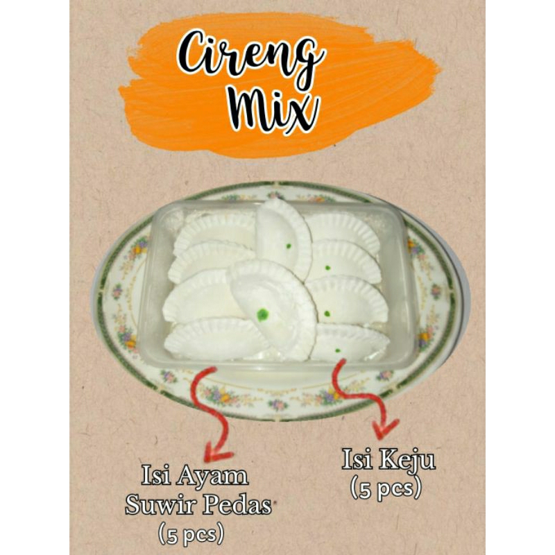 

(Khusus Batam) Cireng Mix Isi Ayam Suwir Pedas Dan Keju Isi 10 Pcs Per Pack (Frozen Food)