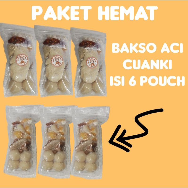 

Paket Hemat Bakso Aci Cuanki Isi 6 Pouch