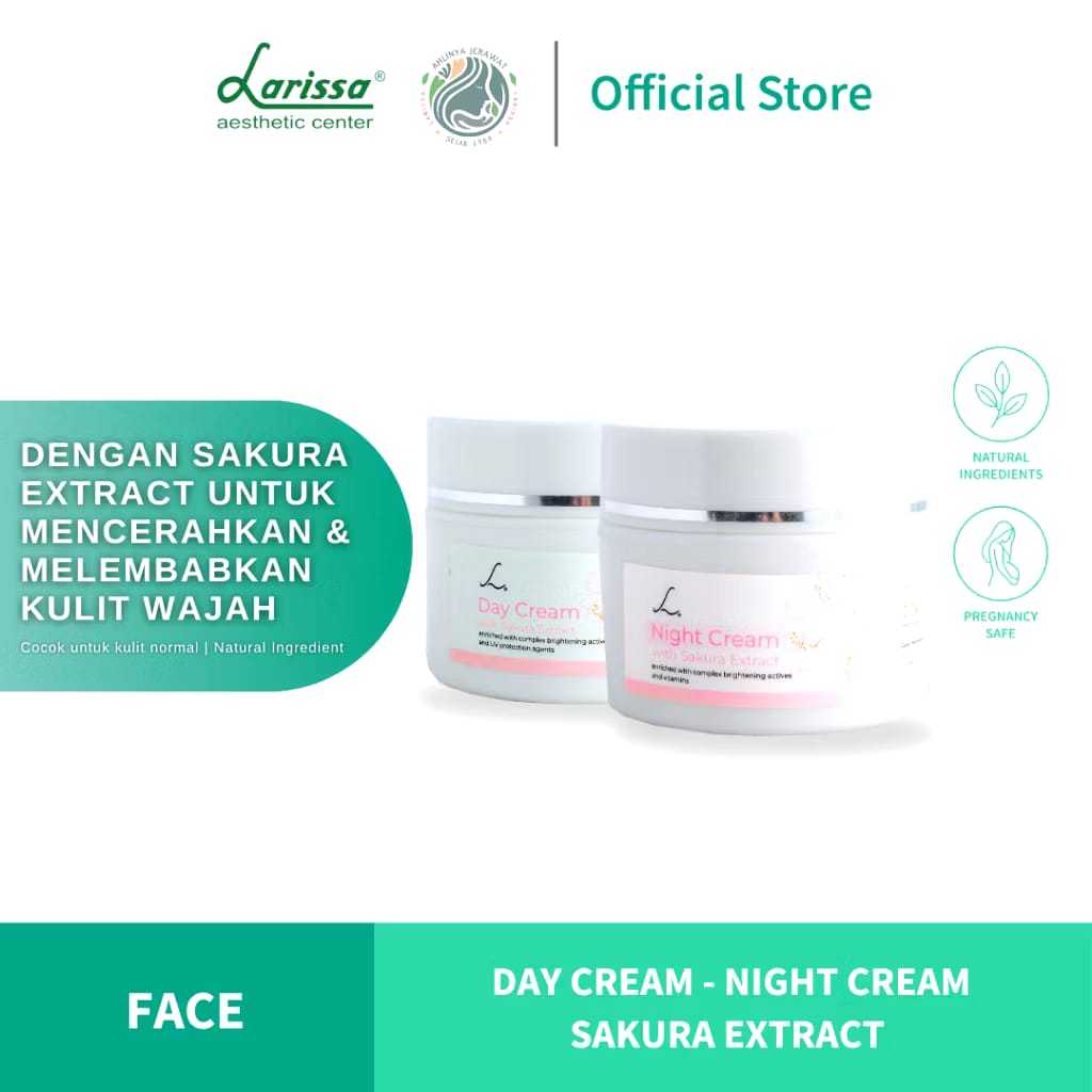 Larissa - Day Cream Sakura Series - Krim Pagi Untuk Mencerahkan