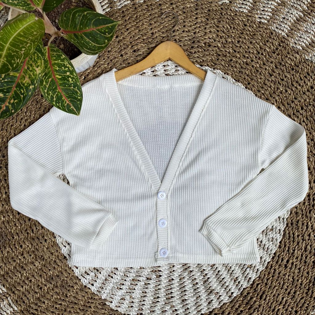 Cardigan Rajutan Korean -- Atasan V-Neck Wanita Gaya Baru Cardigan Rajutan Wanita Baju Rajut Kardiga