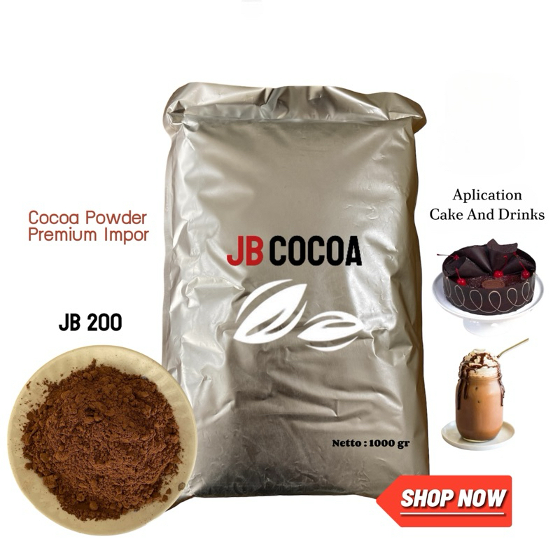 

Cokelat Bubuk JB COCOA POWDER 1000/500 gr JB 200 Kemasan Alu Pure 100% Cokelat Bubuk Asli