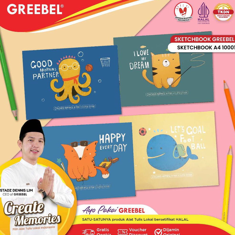 

Seller Resmi GREEBEL Buku Gambar Sketch Book A4 3 Lembar 11 Buku Sketsa Drawing Book