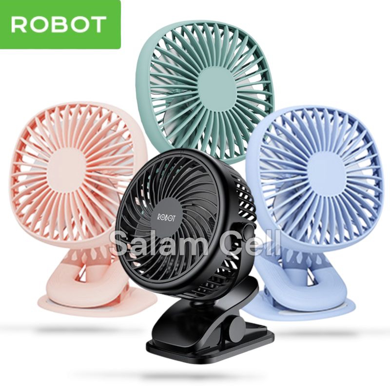 Kipas Mini Kipas Portable ROBOT RT-BF10 RT-BF10B Portable Fan, Powerbank 2000mAh