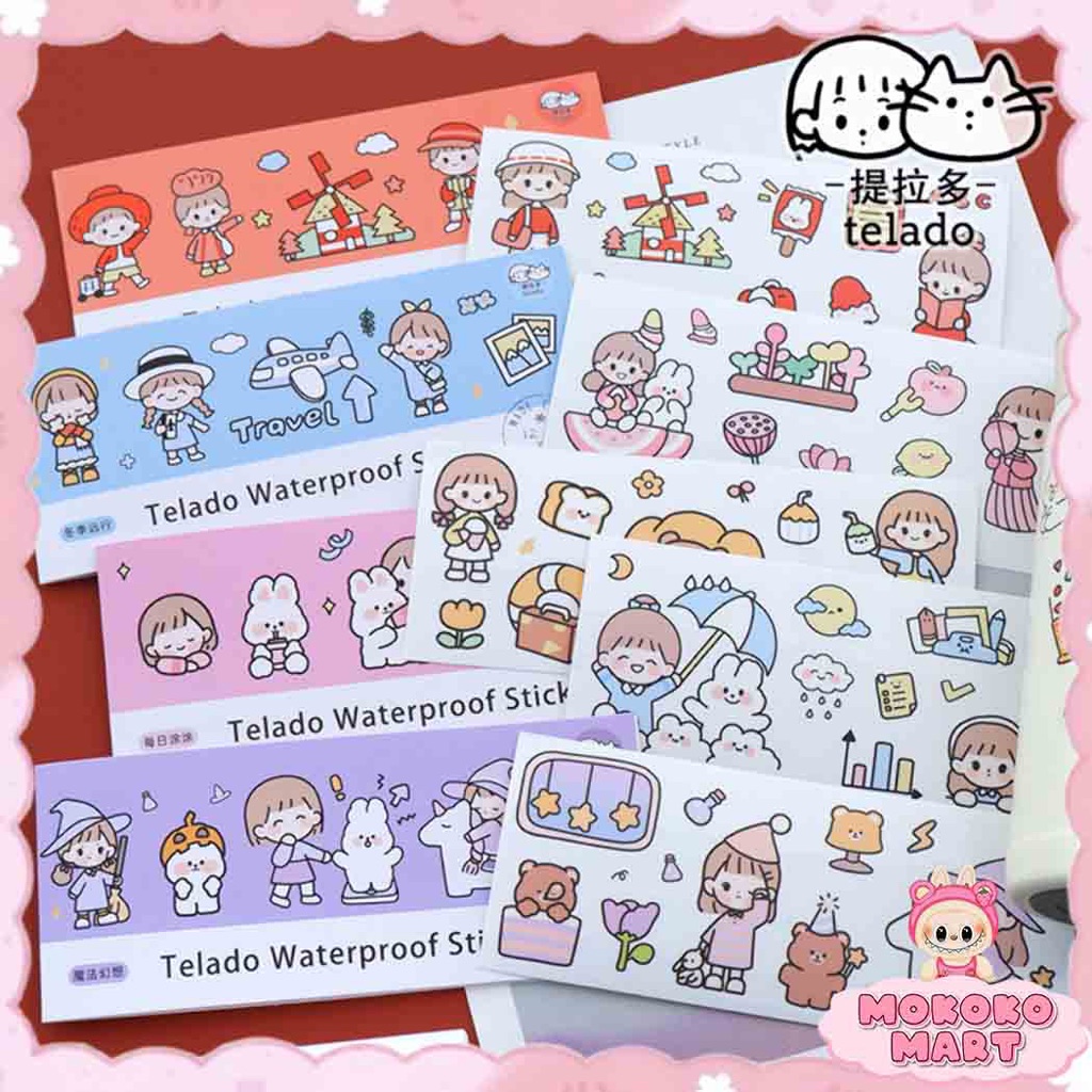 

MM Telado Waterproof Stiker/Sticker Aesthetic Dekorasi Buku Diary Lucu STIKER TUMBLR Mainan TLD06