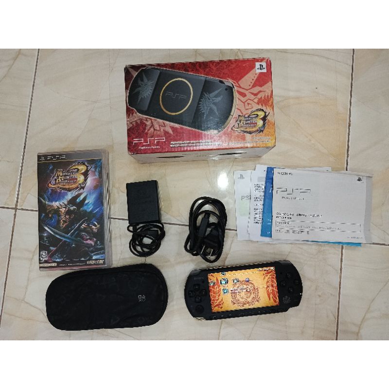 psp 3000 monster hunter limited edition reg japan fullset original