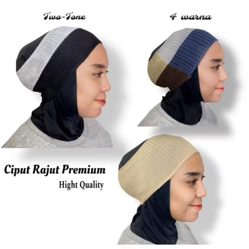 Ciput rajut inner bandana 4 warna premium / Inner rajut bandana premium 2 warna / Inner Rajut Bandan