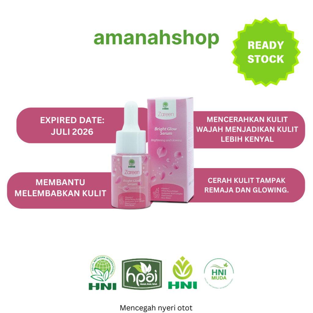Zareen Bright Glow Serum HNI HPAI
