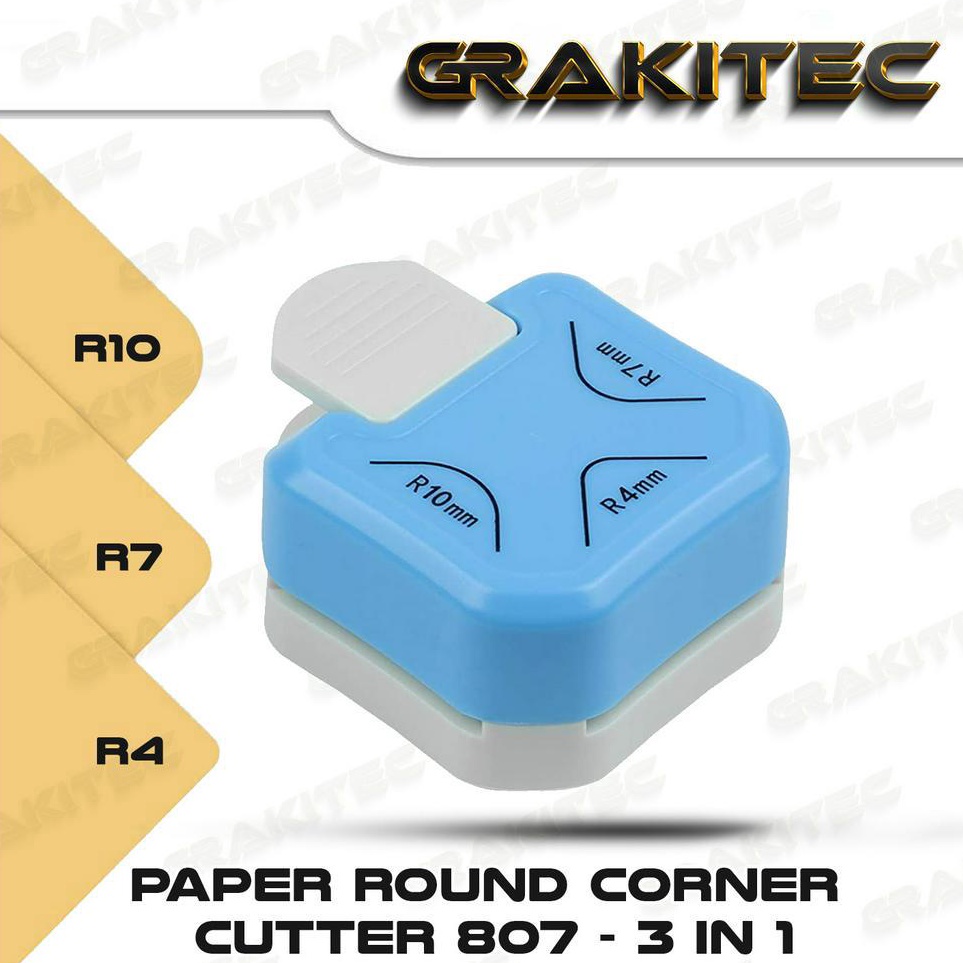 

Pasti Baru Round Corner Cutter 3 in 1 Pemotong Sudut Corner Puncher Rounder Siku Pemotong Ujung Kertas Plastik pembolong kertas
