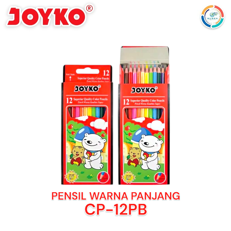 

Joyko Pensil Warna Panjang Superior Quality Color CP-12PB | @1Set=12 Warna