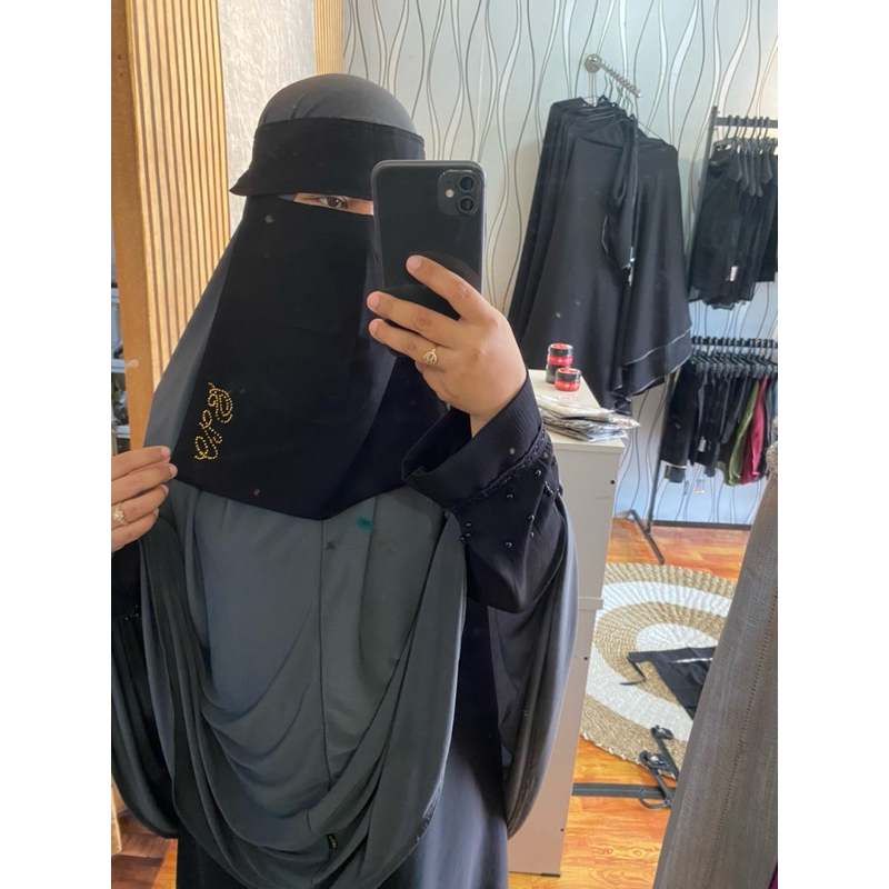 niqab bandana poni/ niqab poni/ cadar bandana/ cadar bandana poni/ cadar simpel/ niqab simpel/cadar 