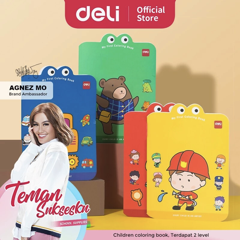 

Coloring Book + Mandarin DELI 73383 ( Buku Mewarnai dan Edukasi bahasa Mandarin )