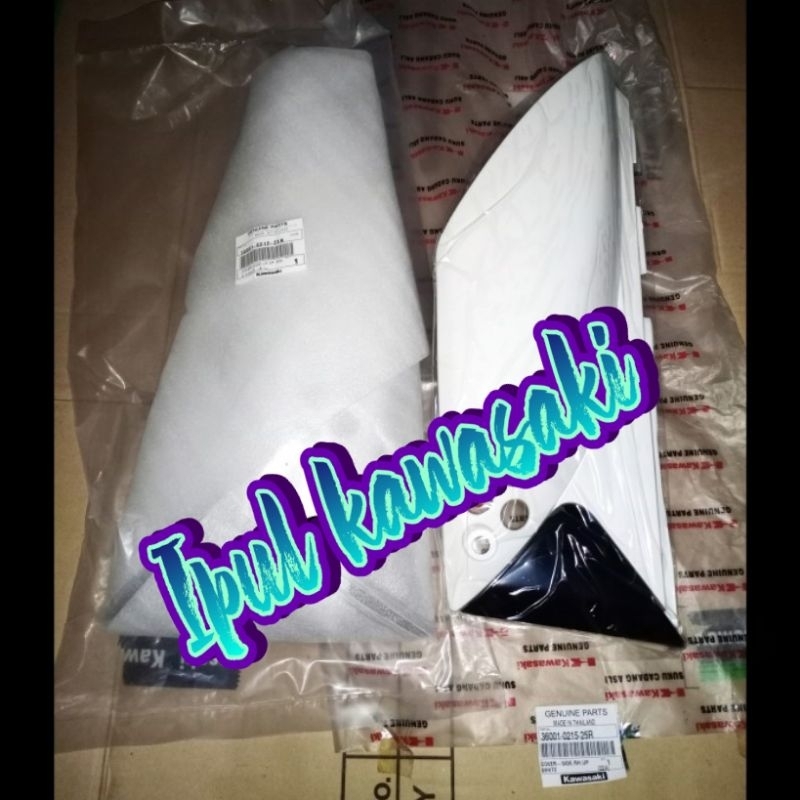 cover body belakang kanan kiri klx 150 s dtracker s old putih original