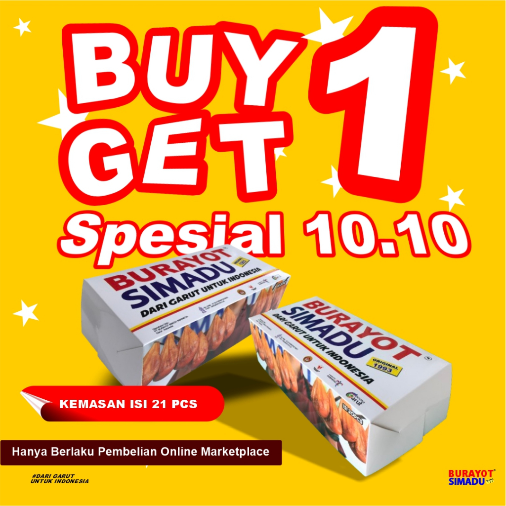 

[BUY ONE GET ONE FREE] Burayot Simadu Garut Rasa Original isi 20pcs Cemilan Instan Makanan Siap Saji