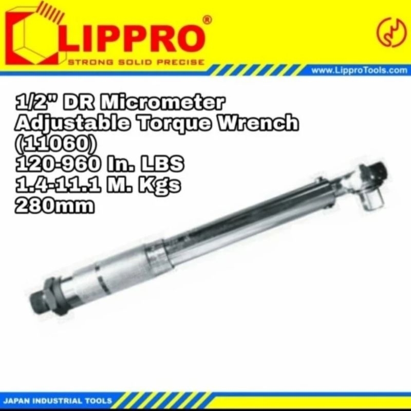 Kunci Torsi Torque Lippro Gagang Kunci Momen Lippro 1/2"