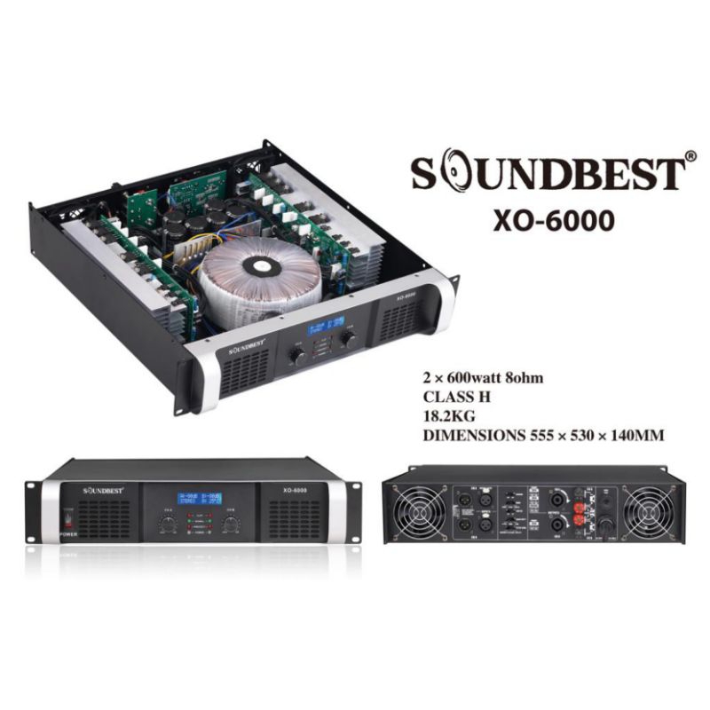 Power Amplifier Soundbest XO-6000 Original Power Soundbest XO6000