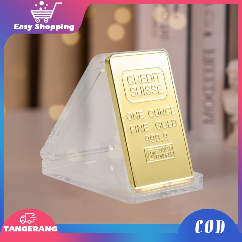 Koin Souvenir Emas Credit Suisse Gold Bar Replica Replika Emas Murni
