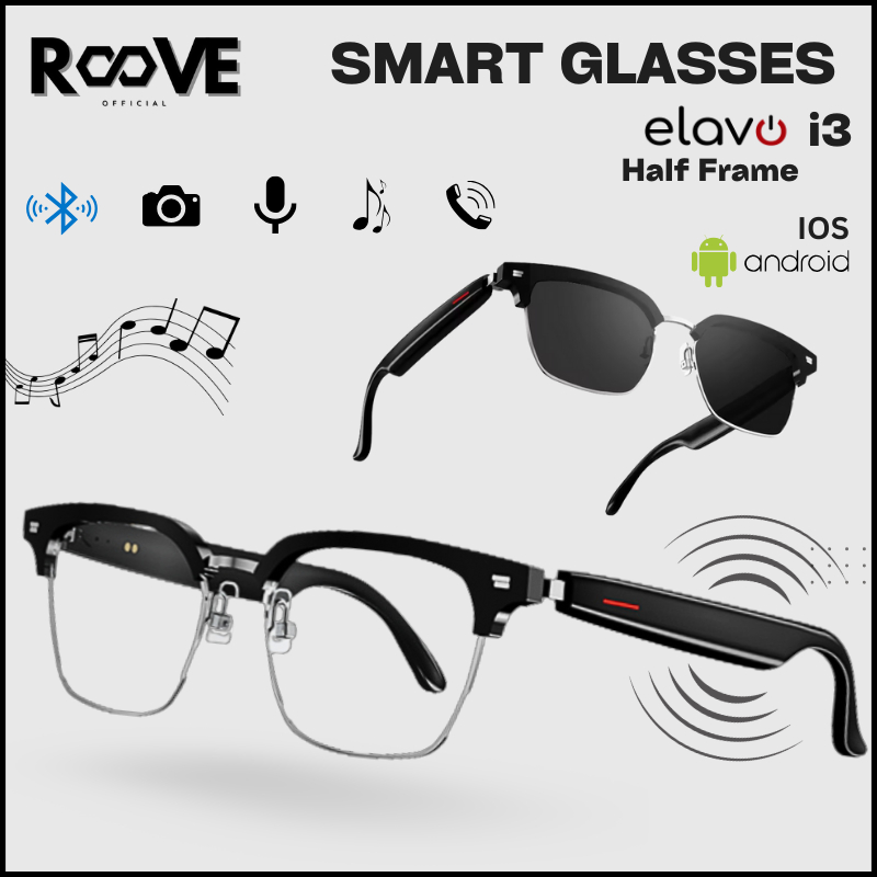 Kacamata Pintar Smart Sun Glasses Earphone Headset Bluetooth Anti UV Stereo Speaker Touch Wireless S