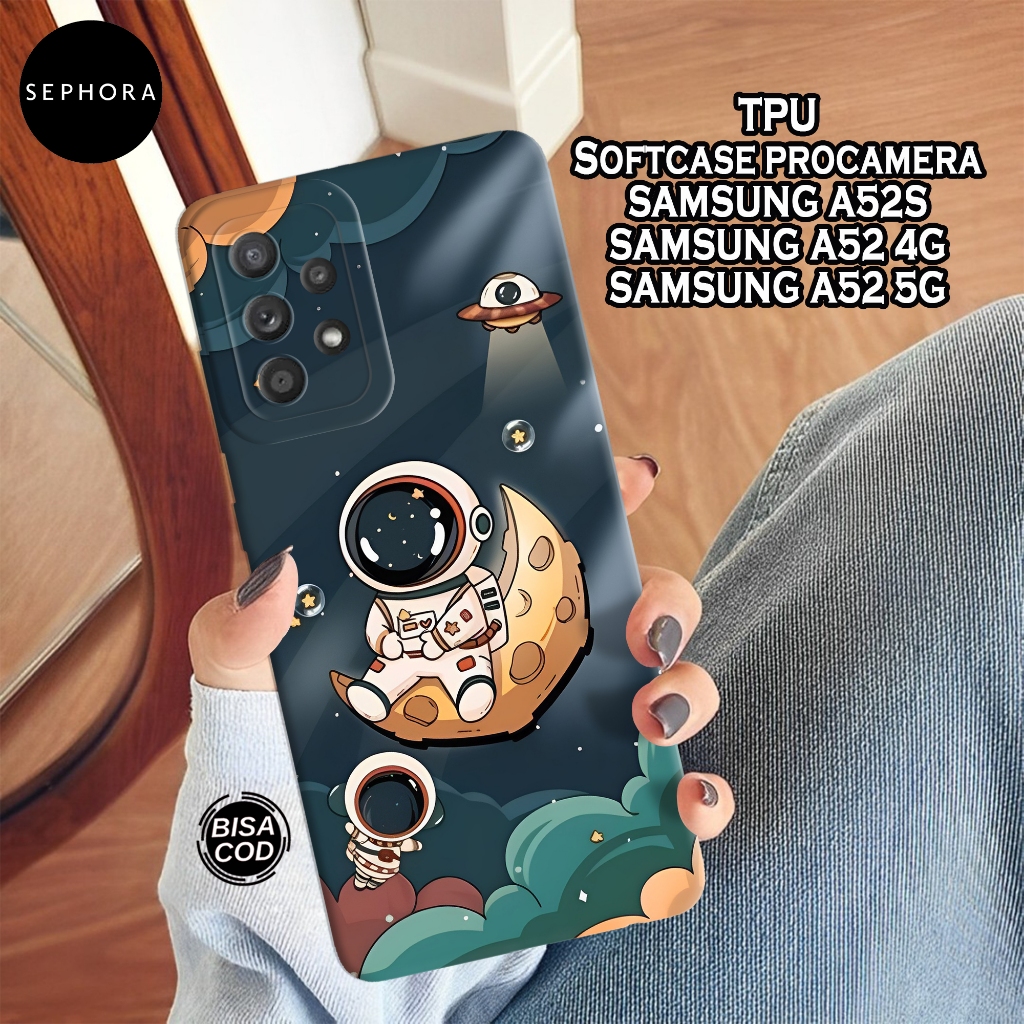 Case Samsung A52s/A52 4G/A52 5G - Fashion Case Astronot - Softcase Samsung A52s/A52/A52 5G  - Case P