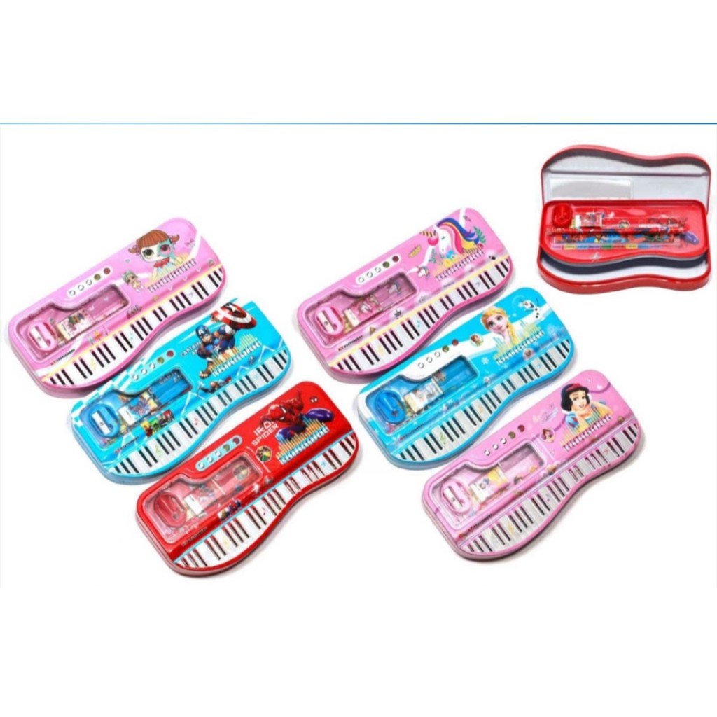 

BOBOMART Kotak Pensil Piano 1 Set 5 in 1, Karakter Lucu dan Unik, Murah dan Praktis