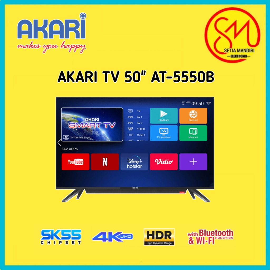 AKARI ANDROID TV LED TV  50" AT-5550B