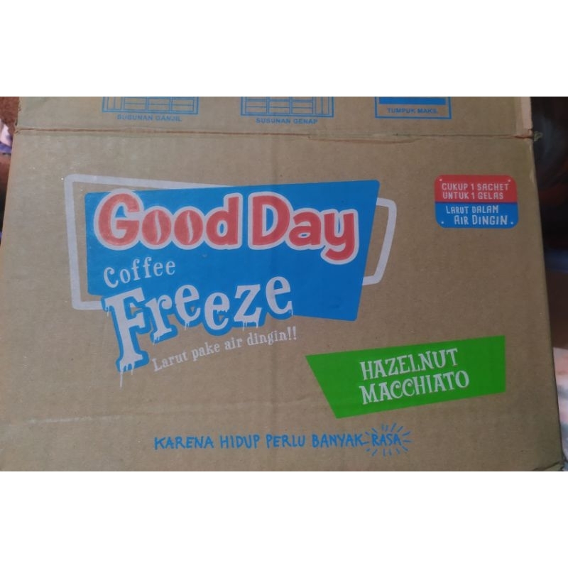 

Good Day Freeze Hazelnut Macchiato 1 Karton isi 12 Renteng