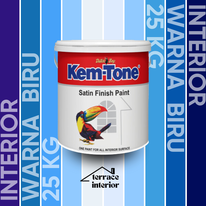 Cat Tembok Kemtone Interior Warna Biru 25 Kg