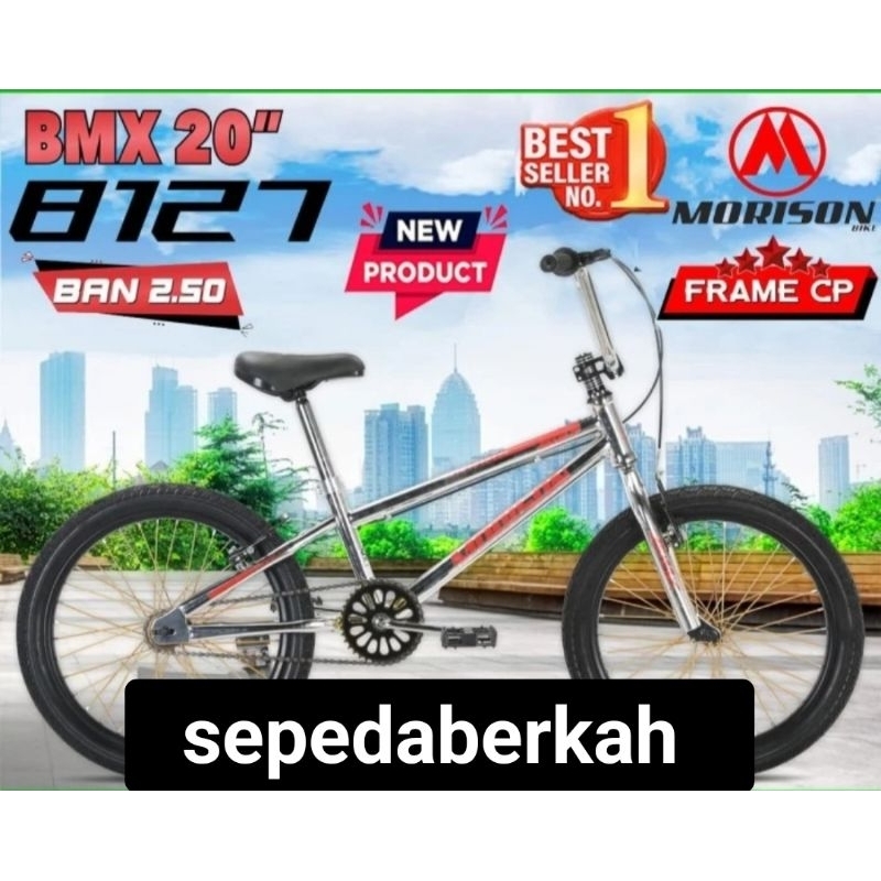 sepeda BMX 20 morison 8127 frame chrome cp