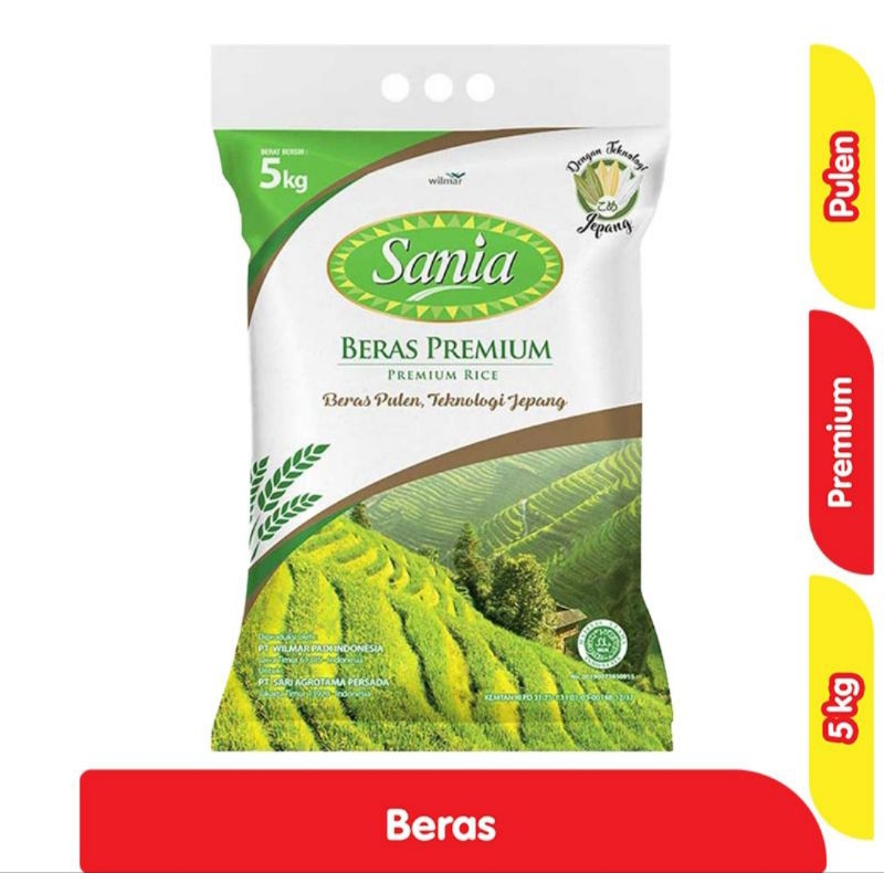 

beras 5 kg sania