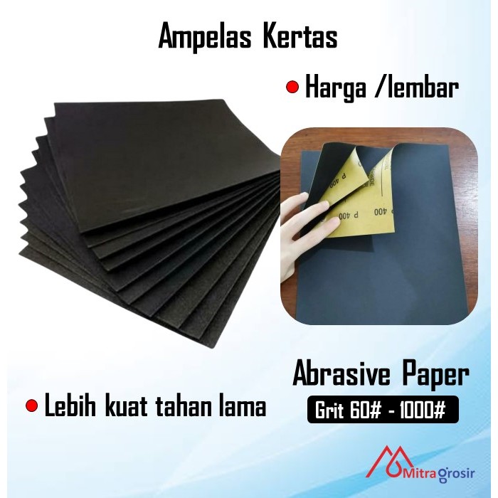 Amplas Lembaran Grit 60 80 100 120 150 240 400 800 1000 Amplas Halus Amplas Kasar Duco